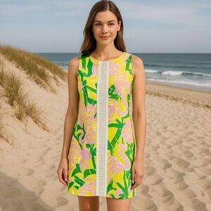 NWT Lilly Pulitzer for Target Women's Fan Dance Flamingo Print  Shift Dress